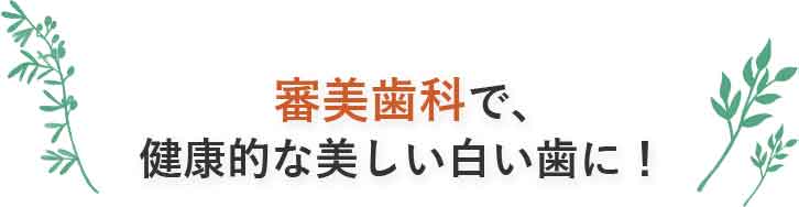 審美歯科で、健康的な美しい白い歯に！